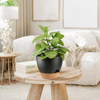 Indoor Pots For Plant Self Watering Plant Pots For Lazy People, 8/7.5/7/6.5/6/5.5/5 Inch,Black Plastic Self Watering Planter For All Houseplants,Succulent, African violets, Flowers And Cactus - Image 5