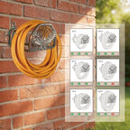 Garden Hose Holder Wall Mount for Outdoor Yard, 100 lbs Load Capacity Heavy-Duty Water Hose Hanger, Holds 150 Feet of Wall-Mounted Metal Owl Decorative Hose Rack Hook for Outside Patio, Garage - Image 3
