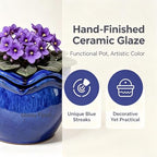 Ceramic Self-Watering African Violet Pots for Indoor Plants - Image 2