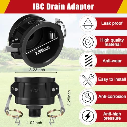 Ibc Tote Adapter, Brass Double Valve, 3/4'' Male Npt to 3/4'' Ght - Image 5