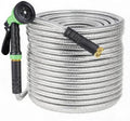 Aptliton Heavy‑Duty Stainless Steel Garden Hose,50FT by Aptliton