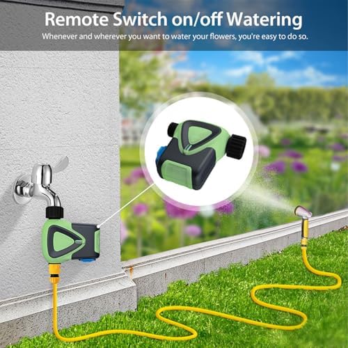 Aramox Smart Water Timer, App Remote Rain Delay Irrigation Controller for Lawn Garden ABS 34 Inch Single Zone 4 AA Battery Powered IP66 NPT - Image 2