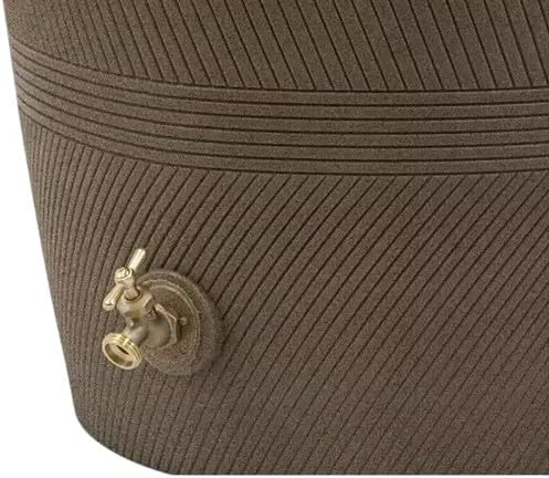 Impressions Havana Rain Barrel and Planter Top, 50 Gallon Capacity, Khaki Granite (2 Pack) - Image 5