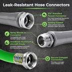 Garden Hose 100 Ft With 8-Pattern Spray Nozzle, 5/8" Lead-Free Water Hose - Image 5