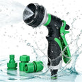 Ultimate 8-Mode High-Pressure Hose Nozzle - Heavy Duty Garden Water Spray Gun with Ergonomic Grip for Car Washing, Pet Showering, and Yard Cleaning (green) by Qacksv