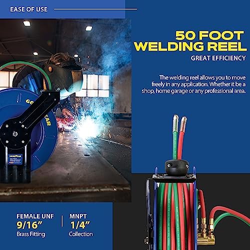 Goodyear Retractable Welding Hose Reel, 1/4" x 50 ft, 300 PSI - Image 2