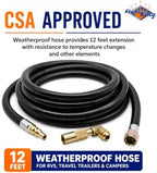 Flame King Propane 12ft RV Quick Connect Hose Adapter for 17" or 22" BlackStone or Flame King Griddle - Image 3