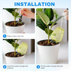 M METERXITY 4-Pack Plant Self Watering Globes, 6.8 oz Plastic Rose Water Bulbs Top Fill for Indoor/Outdoor Plants, Self Watering Spikes Slow Release Terracotta [Yellow] - Image 4