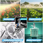 3/4" Portable Rotary Cleaning Nozzle with 3 Jet, Head Internal Thread Washing Nozzle 360° Rotating Stainless Steel Washing Spray Nozzle for Indoor/Outdoor Cleanings (3/4" Internal Thread) - Image 4