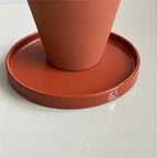 Yukfona Ceramic Plant Saucer Tray 1 Pcs 12 Inch Red Terracotta, 12.5"OD x11.9"ID x1.6"Deep Fits flower pots Bottom≤11.9",Heavy Duty Glazed Round Planter Drip with Catch Basin for Indoor Outdoor Plants - Image 5