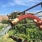 Flexon Flextreme 5/8" x 50ft Red Synthetic Performance Rubber Garden Hose – Lightweight, All-Weather Flexibility, Heavy-Duty, Kink-Resistant, Solid Brass Couplings, Watering Hose for Lawn & Garden - Image 4