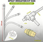 Drip Irrigation System，360° Bendable Drip Irrigation Kit Automatic Irrigation System for Garden, Adjustable Garden Watering Misting System for Greenhouse, Yard, Lawn, Plant(66FT) - Image 5