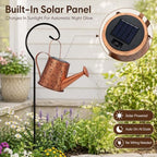 Solar Watering Can Lantern, Large Size, Dragonfly Design, LED String Lights - Image 5