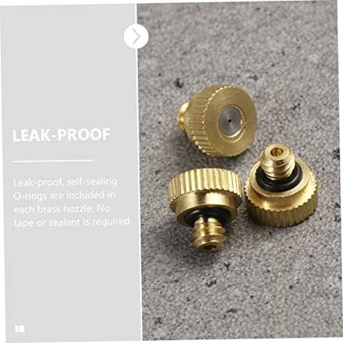 Sosoport 48pcs Low Pressure Brass Nozzle for Garden Spraying Atomizing Spray Head for Irrigation Misting Systems and Outdoor Cooling - Image 5