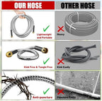 Beitopamz Metal Garden Hose 75 ft with Nozzle, Stainless Steel - Image 4