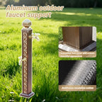 Outdoor Retro Post Faucet Freestanding Garden Hose Holder Outdoor Retro Post Faucet for Garden Farm Pasture Backyard Irrigation Washing(B) - Image 4