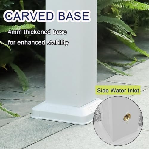 Freestanding Garden Water Column Anti Freeze Outdoor Faucet Post with Brass Tap and Hose Holder Stand with Side Water Inlet(114cm/45in) - Image 6