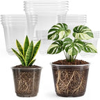 Bluepro Clear Nursery Pots with Drainage, 3.5/4/5/6/8 Inch, 20-Pack by Bluepro