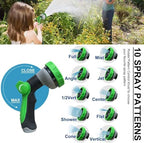 200Ft Metal Garden Hose durable stainless steel Water Hose, flexible, lightweight hose is resistant to kinks and tangles.With 10-way nozzle, strong 3/4” metal fittings, and a Stop Valve. - Image 6