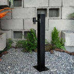 Stainless Steel Outdoor Anti-Freeze Water Hydrant - Freestanding Hose Stand with Faucet for Irrigation, Durable Black Square Design, Hexagonal Pile (G) by Unknown