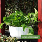 Dexceder 9.8 Inch Self Watering Hanging Planter (2 Pack, White) - Image 6
