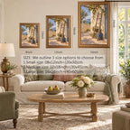 Wooden Ladder and Blue Ceramic Jar Gold Framed Poster for Entryway Art - Image 2