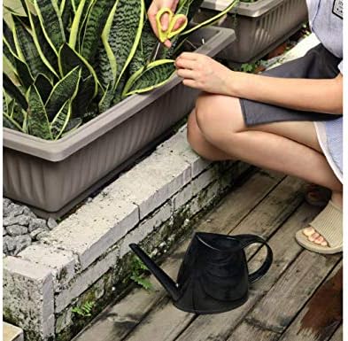 1.4L Watering Can Long Spout Plastic. Modern Watering Bottle for Indoor Outdoor Use, Lightweight Water Sprayer with Handle for Garden House Flower Bonsai Plant (Frosted Gray) - Image 6
