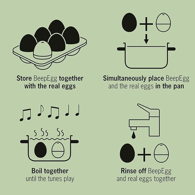 Pirate Beepegg – Egg Timer for Boiling Eggs – Musical Egg Cooker for Soft, Medium, Hard Boiled Eggs – Food Safe – Singing Floating Egg Timer – Egg Cooker for 3 Levels of Doneness - Brainstream - Image 5