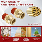 DOT Approved Male Straight Brass Union 5/8" Tube x 1/2" NPT, 10PCS - Image 2