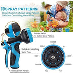 200 ft Expandable Garden Hose - All New 2026 Retractable Water Hose with 3/4" Solid Brass Fittings, Extra Strength Fabric - Flexible Expanding Hose with 10 Pattern Spray Nozzle - Image 5