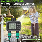 2 Zone Sprinkler Timer Programmable Water Timer with Rain Delay Watering Irrigation for Yard Lawn - Image 5