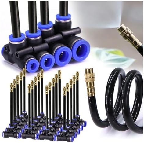 Irrigation System forgarden 20/30/50cm Garden 360° Free-Bend Brass Misting Nozzle for 6/8/10/12mm PE Hose Adjustable Atomization Sprayer Garden Sprinkler(30cm Nozzle for 10mm) - Image 3