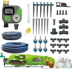 Drip Irrigation System for Garden with Water Timer Plug-in Quick Connection Drip Irrigation Kit 5/16“ID and 1/4 Inch Pipe Auto Watering System for Garden Spray, for Greenhouse, Lawn, Potted Plants by Winbomgo