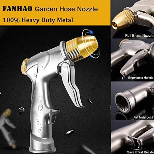FANHAO Garden Hose Nozzle 100% Heavy Duty Metal - Image 3