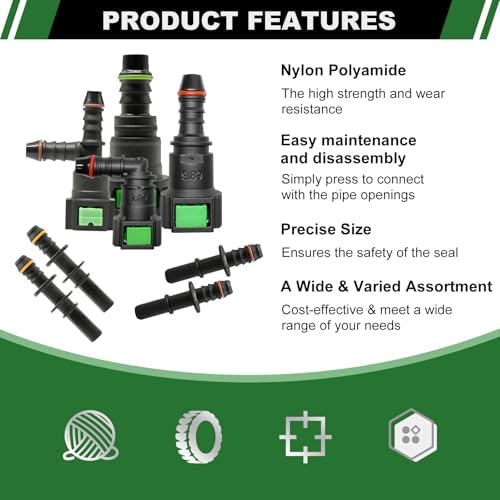 Fuel Line Repair Kit, 46pcs Fuel Line Quick Connect Fittings - Image 3