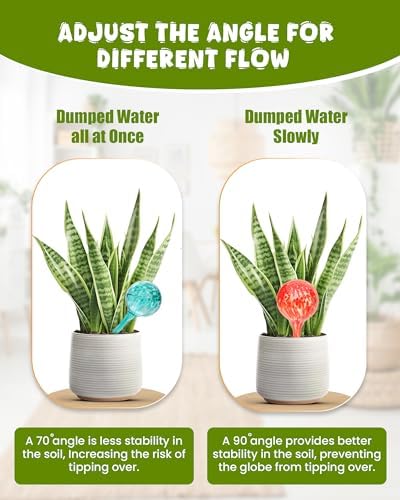 Iridescent Self Watering Globes, Glass Rainbow Plant Watering Globes, Self Watering Planter Insert, Automatic Plant Waterer Indoor (Large-4 Pcs Multi-Color) - Image 4