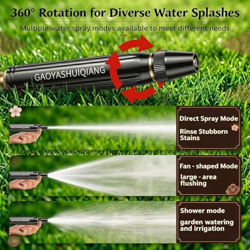 High Pressure Hose Nozzle Garden Hose Nozzle High Pressure Sprayer (2) - Image 3