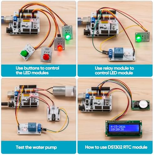 Educational Kit for Arduino UNO, Timed Plant Watering System with Timer Alarm & Multiple Sensors, Arduino Coding,STEM Learning DIY Electronics Project Kit for 15+ Teens and Adults - Image 3