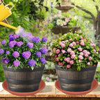 Plant Saucer - 5 Pack 14 Inch Durable Plastic Plant Trays, Terracotta - Image 6
