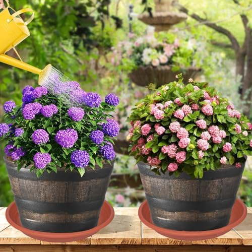 Plant Saucer - 5 Pack 14 Inch Durable Plastic Plant Trays, Terracotta - Image 6