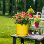 Eightpot Plant Saucers for Indoors, 9.3 Inch Plant Pot Saucers, Plant Drip Trays for Indoor Outdoors, Round Plants Plates to Catch Water, Boho Decorative Plants Dishes to Catch Water, Yellow - Image 4