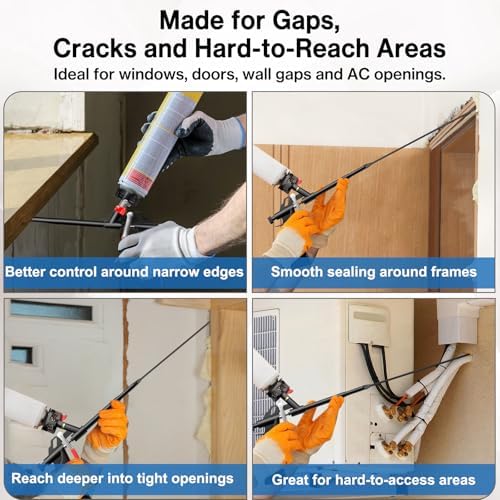 Lytool 2 Pack Reusable Spray Foam Gun with 12.6" Extension Tubes & Brush - Image 6
