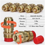 1/2 20mm Brass Sprinkler Nozzle Adjustable Flow Irrigation Sprayer Misting Watering Build-in Filter(1/2 inch 5pcs) - Image 3