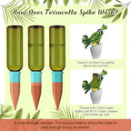 SiliFine 6 Sets Plant Watering Devices Include Terracotta Self Watering Spikes and 26 oz Plastic Bottles, Slow Release Vacation Insert Automatic Plant Waterer Device (Green and Mixed Color) - Image 5