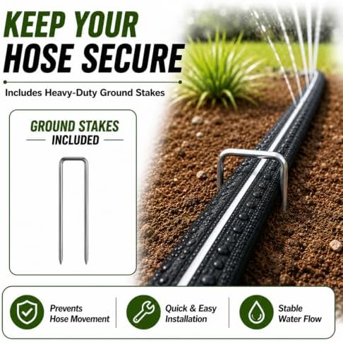 Sprinkler Hose with Holes 50 Ft (25ft 2pack) for Garden Watering - Image 5