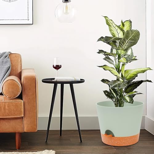 GARDIFE 12 inch Plant Pots, planters, Self Watering Pots, Large Plastic Flower pots with Deep Reservior and High Drainage Holes for Indoor Outdoor Plants and Flowers, Green - Image 6