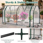 Happygrill Portable Mini Greenhouse w/Roll-up Zipper Door & PE Cover - Image 5