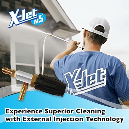 X-Jet M5#9 Kit | 3-3.5 GPM | Adjustable Long-Range External Injection Variable Pressure Washing Nozzle | Perfect for Washing Residential & Commercial Properties from the Ground | W/ 2000 to 4500 PSI - Image 7