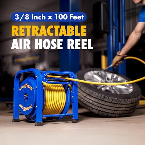 Goodyear Retractable Air Hose Reel, 3/8" x 100 Feet, 300 PSI - Image 2
