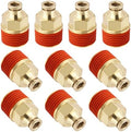 DOT Approved Male Straight Brass Union 1/4" Tube x 1/2" NPT, 10PCS by BOERAY